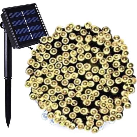 1 Guirlande lumineuse, 8 modes, autonomie 6-12h, panneau solaire, décoration extérieur, Noël (1/5)