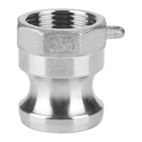 Adaptateur de pompe à déchets en acier inoxydable DN20 3/4" A, raccord mâle à verrouillage par came avec filetage femelle. (1/5)