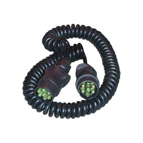 SPOTLIGHT PROLONGATEUR 7 BROCHES MÂLE/MÂLE POUR PRISE REMORQUE, RALLONGE REMORQUE 7 BROCHES - 1 PIÈCE - PLASTIQUE - CONVIENT À T
