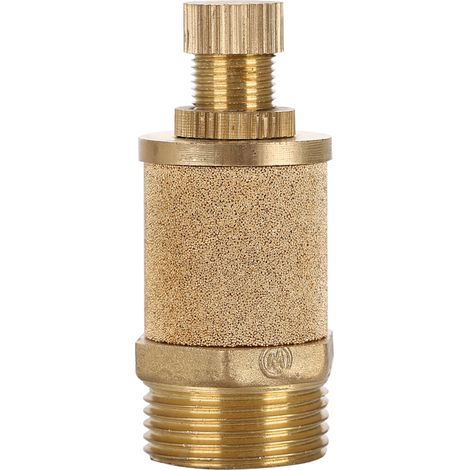Male Thread Brass Air Pneumatic Noise Reducer Filter Exhaust Muffler Silencer (G1, 1pc) (1/5)