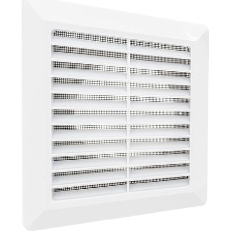 Grille de Ventilation Grille anti-insectes 17 x 17 cm plastique ABS grille. SGD Ø 100 mm., blanc (1/5)