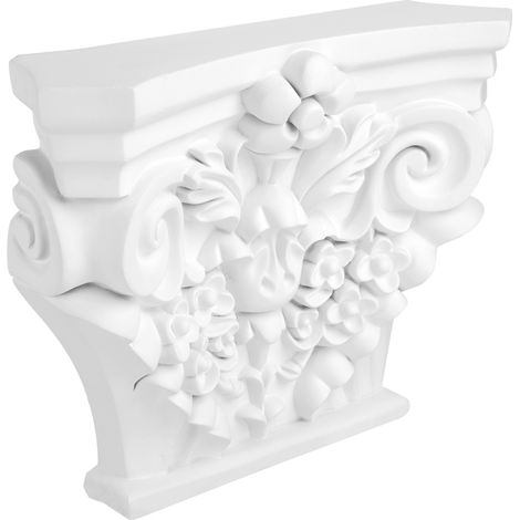 Pilaster 180x25mm Wandreliefe Stuckdekor aus PU - stoßfest Perfect D1522: Kapitell (1/4)