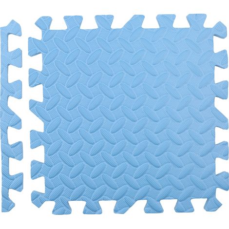 Lot de 12 tapis en mousse EVA à emboîter pour aire de jeux, tapis de puzzle, plusieurs couleurs, tapis antidérapant avec bordure de finition (1/5)