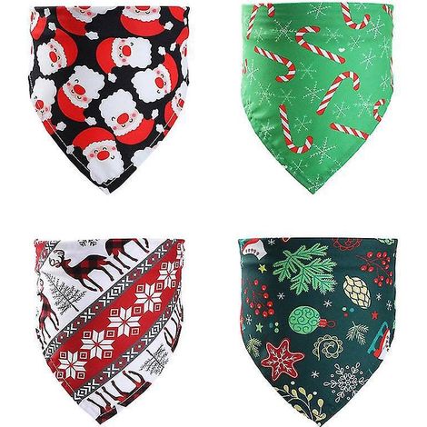 Set mit 4 Weihnachts-Hundelätzchen (1/3)