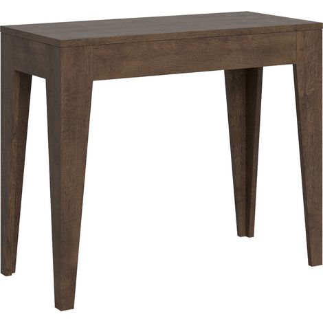 Consolle Allungabile 90-198x42x77 cm in Nobilitato Marrone (1/4)