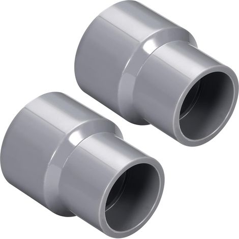 40mm x 32mm PVC Réduction Couplage x 2 PCS DWV Tuyau Raccord Couplage Connecteurs pour Bâtiment Irrigation Plomberie Installation, [Gris] (1/5)