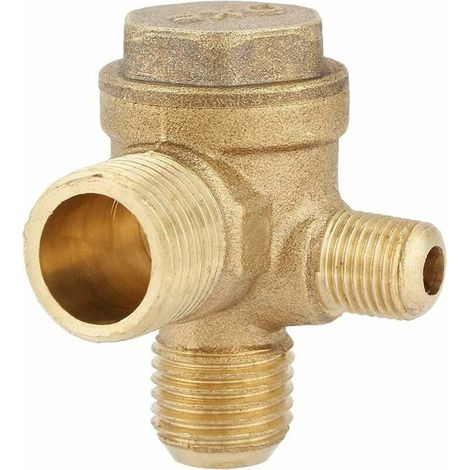 Lot de 2 clapets anti retour à 3 voies pour compresseur d'air dimensions 20 x 16 x 10 mm pour raccords et systèmes de compresseur (1/5)
