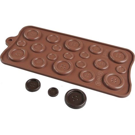 Moule en silicone pour pralines, chocolats, glaçons, boutons (1/4)