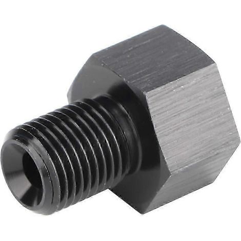 Adaptateur de manomètre de pression d'huile réducteur 1/8" NPT femelle vers M10x1,0 mâle, noir, remplacement (1/5)