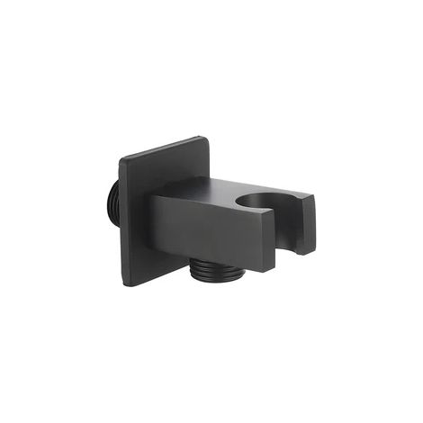 PRESA ACQUA QUADRA CON SUPPORTO DOCCIA- Nero Opaco- DH- pezzi 1