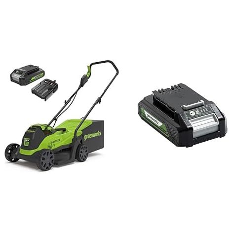 Tondeuse à Gazon Sans Fil pour Pelouses Jusqu'à 420m², Largeur de Coupe 36 cm, Sac de 40L, SANS les 2 Batteries de 24V (Équivalent 48V) et le Chargeur (1/5)