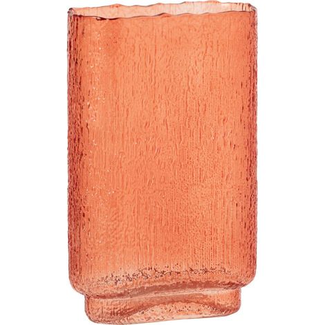 Vase Design en Verre "Kyoto" 25cm Orange (1/3)