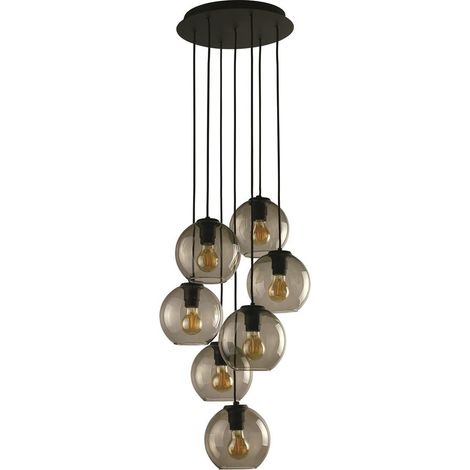 Nowodvorski Vetro schwarze Kronleuchter-Hängelampe, Glas 9131 (1/2)