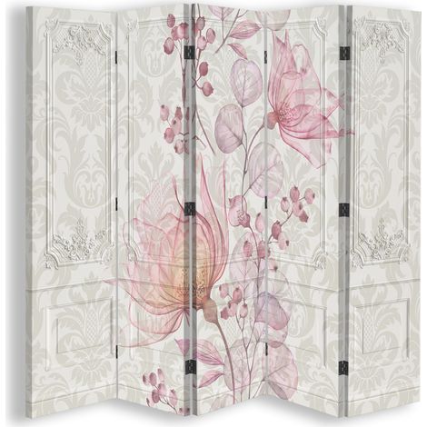 Paravento bilaterale, Fiori barocchi - 180x170 (1/5)