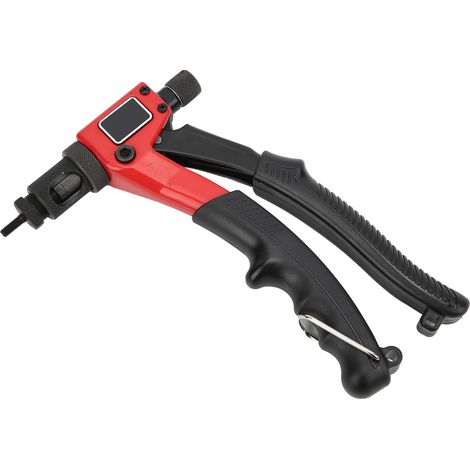 Pince à riveter manuelle avec mandrins, kit de pose écrous rivetés M3-M6, outil industriel de sertissage pour tôles et métaux, lot complet. (1/5)