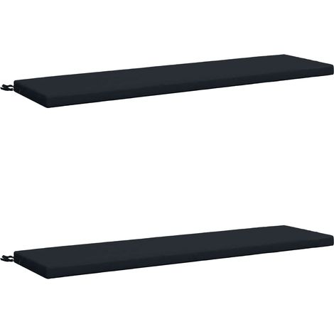 Coussins de banc 2 pièces SOEST 2 pc 100 % polyester Bleu foncé vidaXL