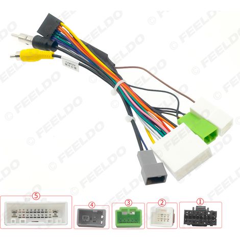 Compatible avec le câble d'alimentation Suzuki/Isuzu D-MAX 2012, le câble arrière de navigation pour grand écran Android et le câble de modification 16 broches