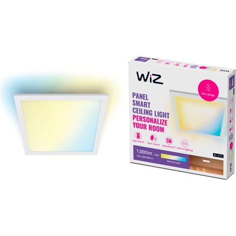 plafonnier Wi-Fi carré, nuances de blanc, 12W, Blanc, fonctionne avec Assistant et HomeKit (1/5)