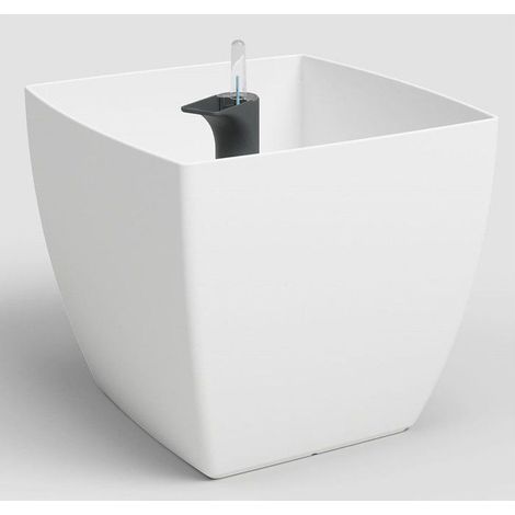 ARTEVASI Siena SWS pot auto-arrosant blanc plastique résistant aux UV Ø30 x H27 cm 17,5 L (1/4)
