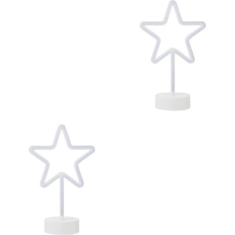 Lampe de chevet néon étoile LED décorative (lot de 2) (1/4)