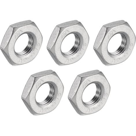 5 pcs Fonte Tuyau Raccord Hex Contre-écrou, 304 Inox Acier Hex Verrouillage Écrou 1/8" Femelle Filetage (DN6) pour Plomberie Fixe, Eau Balai et Châssis Nettoyeur (1/5)