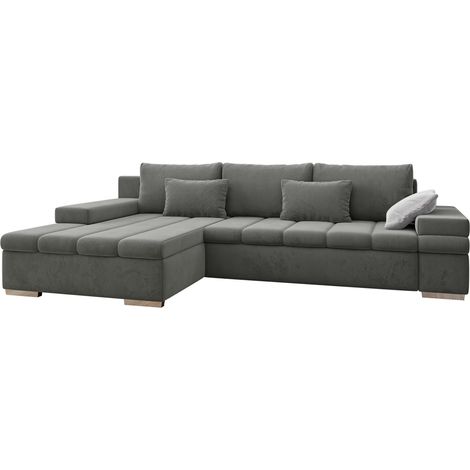 Sofá rinconero Comfivo Olivetum II, Piano 14 + Piano 13, Función de descanso, Almacenaje, 310x175x83cm, 0