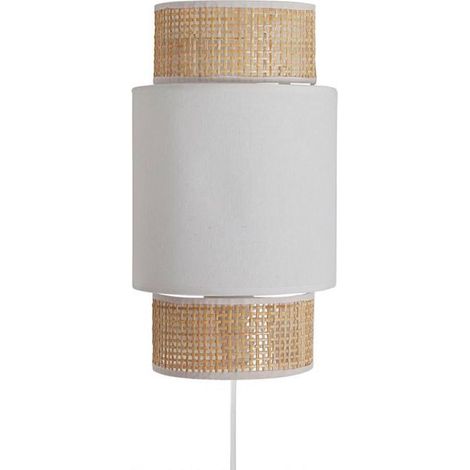 Applique incurvée rotin tissu blanc (1/4)