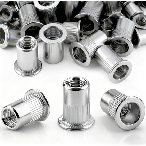 60 Pièces Ecrou A Sertir M8 Insert M8 x18mm Écrou à Riveter (1/5)