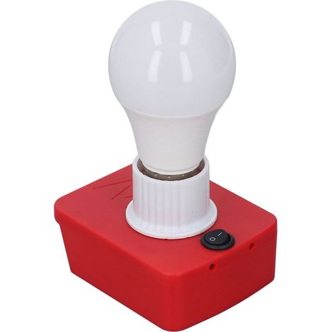 Ampoule LED E27 portable avec adaptateur batterie pour M18 18V lithium, éclairage de chantier 12-60V 7W 700LM 6500K (1/5)