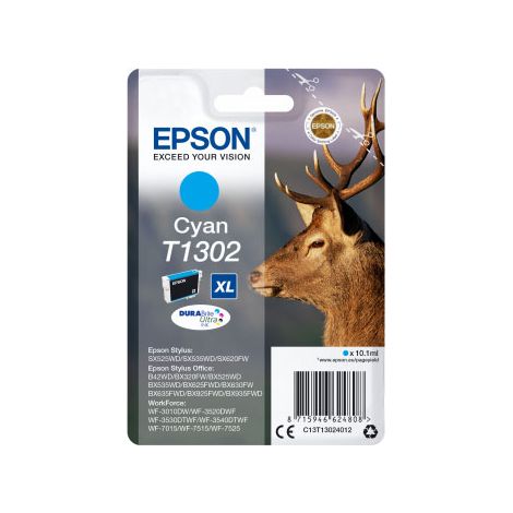 Epson Stag T1302 cartouche d'encre 1 pièce(s) Original Rendement élevé (XL) Cyan (1/3)