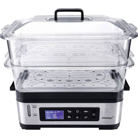 Steba DG 2 Cuocitore a Vapore Acciaio Inossidabile Nero 1200W (1/5)