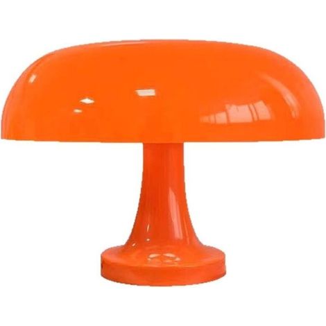 Lampe de bureau champignon - veilleuse pour chambre rechargeable - couleur orange