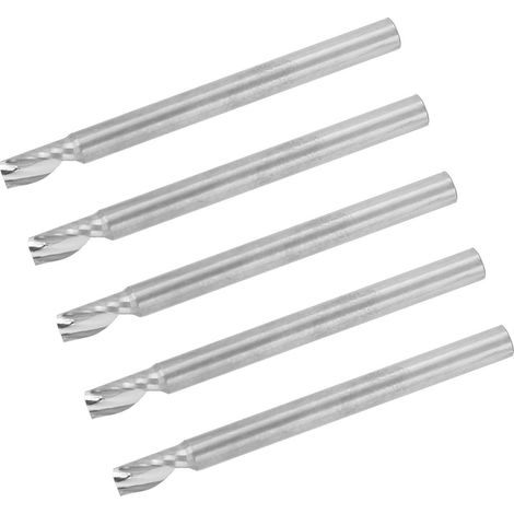 Lot de 5 fraises à spirale en acier tungstène pour le travail du bois, 3,175 x 6 mm (1/5)