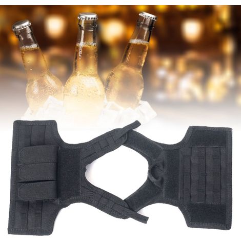 Veste isolante pour canettes et bouteilles, housse de refroidissement pour bières, accessoire de bar noir (1/5)