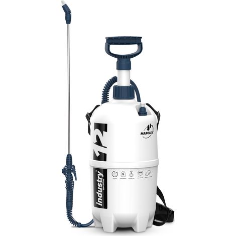 Pulverizador de presión Industry Alka Line 12 litros con bolsa, resistente a álcalis, ideal para limpieza industrial y desinfección profunda
