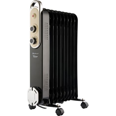 Oil Filled Radiator Vintage 2KW 9 Fin by Rediffusion  REDB14KBLKE