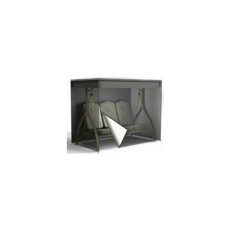 Housse de balancelle de patio, protection pour mobilier d'extérieur, dotée d'une conception sûre et résistante au vent avec une ouverture zippée, adaptée aux sièges de jardin (140 x 66 x 91 cm).- Crez (1/4)