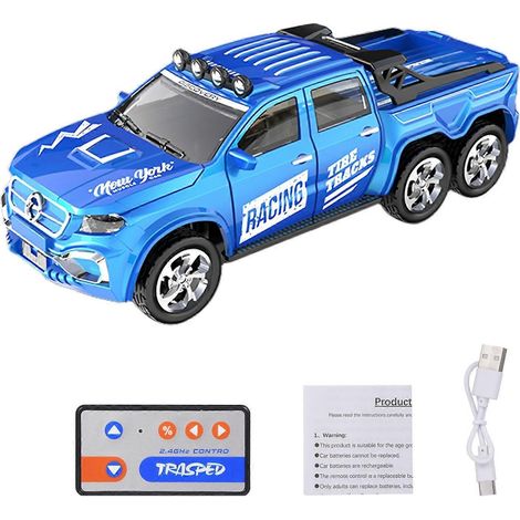 1/64 Mini-Ferngesteuertes Auto, 2,4 GHz, 5 Kanäle, Legierung, 3 Geschwindigkeiten, proportional, Kollisionsschutz, 6 Räder