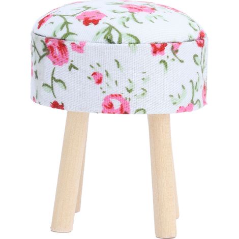 Tabouret de bar miniature en bois pour maison de poupée à l'échelle 1:12 - Accessoires de décoration et de mobilier simulé (1/5)