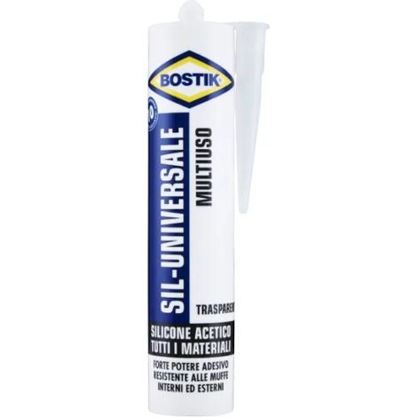 Silicone acétique universel polyvalent Sil Bostik sur tous les matériaux - .325 - 1,3 - 72