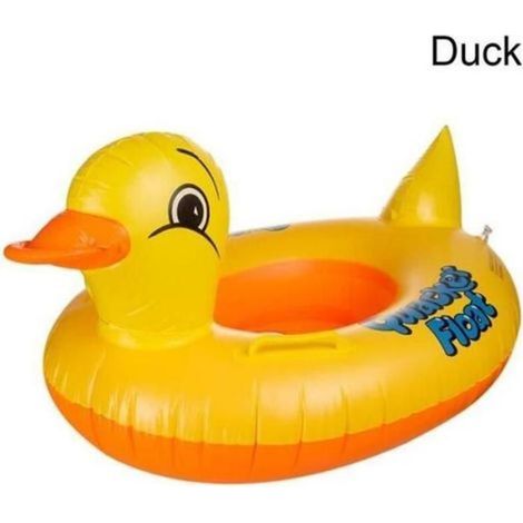Aufblasbarer, schwimmender Entensitz, geeignet für Babys von 0 bis 5 Jahren. Mit Tragegriff. Gelbe Ente. (1/5)