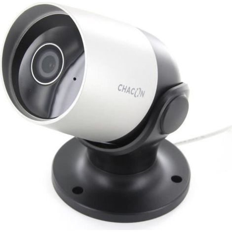 Caméra extérieure - CHACON - IPCAM-FE04 - Wi-Fi - 1080 P - Compatible Google home et Alexa - Blanc (1/9)