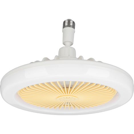 Ventilateur de plafond silencieux 30 W, 25 cm (9,8 po), avec éclairage LED E27, 86-265 V. (1/5)