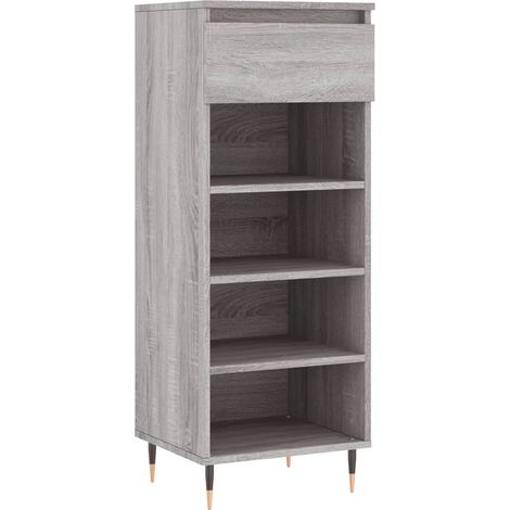 Maison Exclusive - Scarpiera Grigio Sonoma 40x36x105 cm in Legno Multistrato