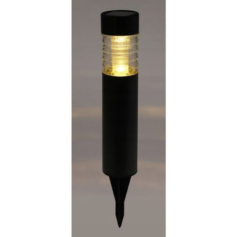 Lampe solaire jardin Koopman solar garden lamp acier inoxydable verre (1/2)