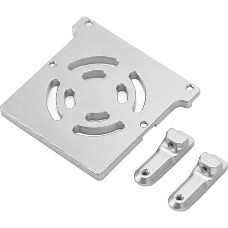 Support de réception en alliage d'aluminium pour voiture RC Axial SCX24 AXI90081 1/24 (pièce de rechange argentée) (1/5)