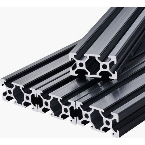 Mophorn 5 Stück 39,4 Zoll (1000 mm) T-Nut 2040 Aluminium-Strangpressprofil, eloxierte Linearschiene nach europäischem Standard, hochfeste stranggepresste Aluminiumschiene für 3D-Drucker