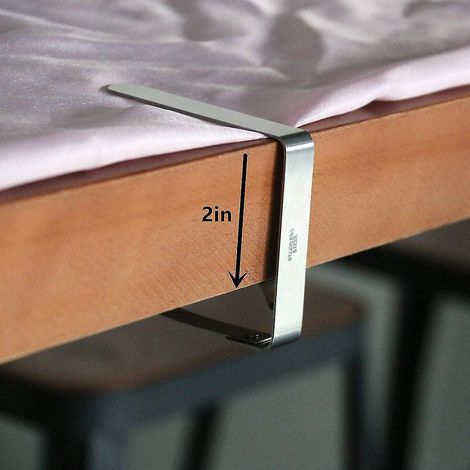 Chaises de table extérieur pinces pour nappe, fixations robustes en acier inoxydable flexible pour tables épaisses 5 cm, clips de maintien de nappe de pique-nique, lot de 12 (1/4)