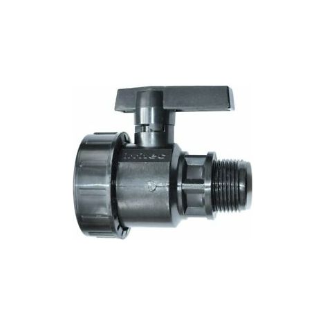 VALVOLA A SFERA IN PVC 3/4" MONOGHIERA 3/4" M - 3/4" F (14030)