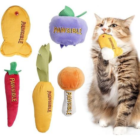 Grass Cat Toys for Cats Without Cotton, Anti Boredom for Cats Organic Catnip Interactive Cat Toy, Chew Cat Toy for Anti Stress, Dental Care and Paws (1/5)
